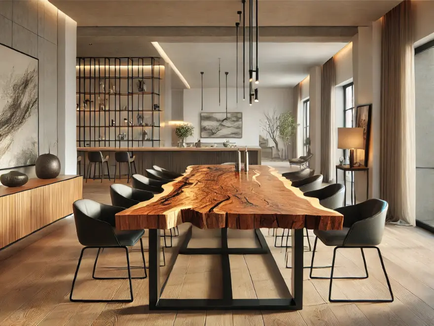 Planche en tronc d'Afrormosia – 4500 x 660 x 40 mm – Ponçé My Wood Build Kit