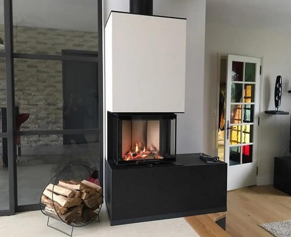 Insert de cheminée à bois CLOUD 90 R 3 Poussiere-bois-de-chauffage