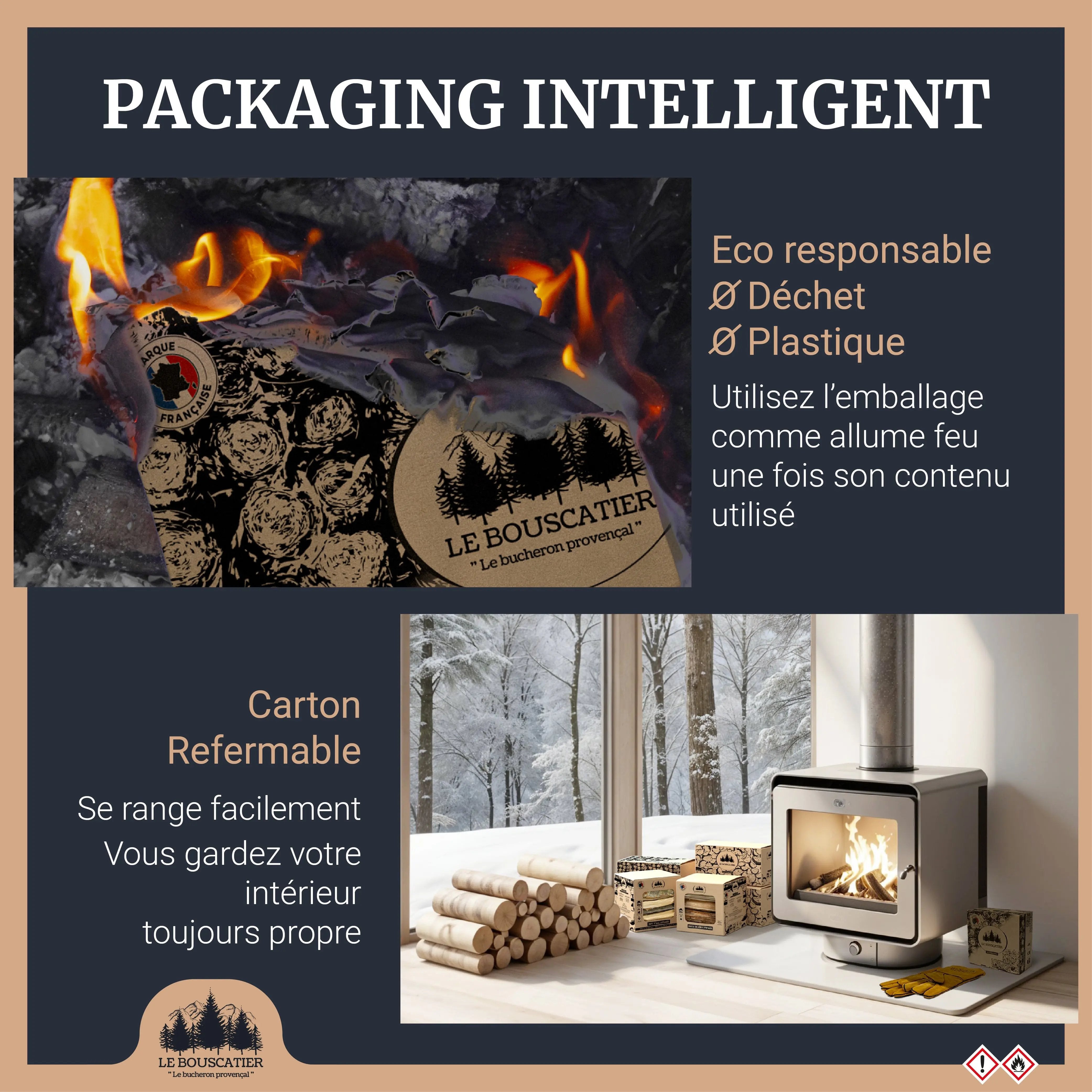 6 kg - Bois d'allumage Le Bouscatier " Le bucheron provençal "