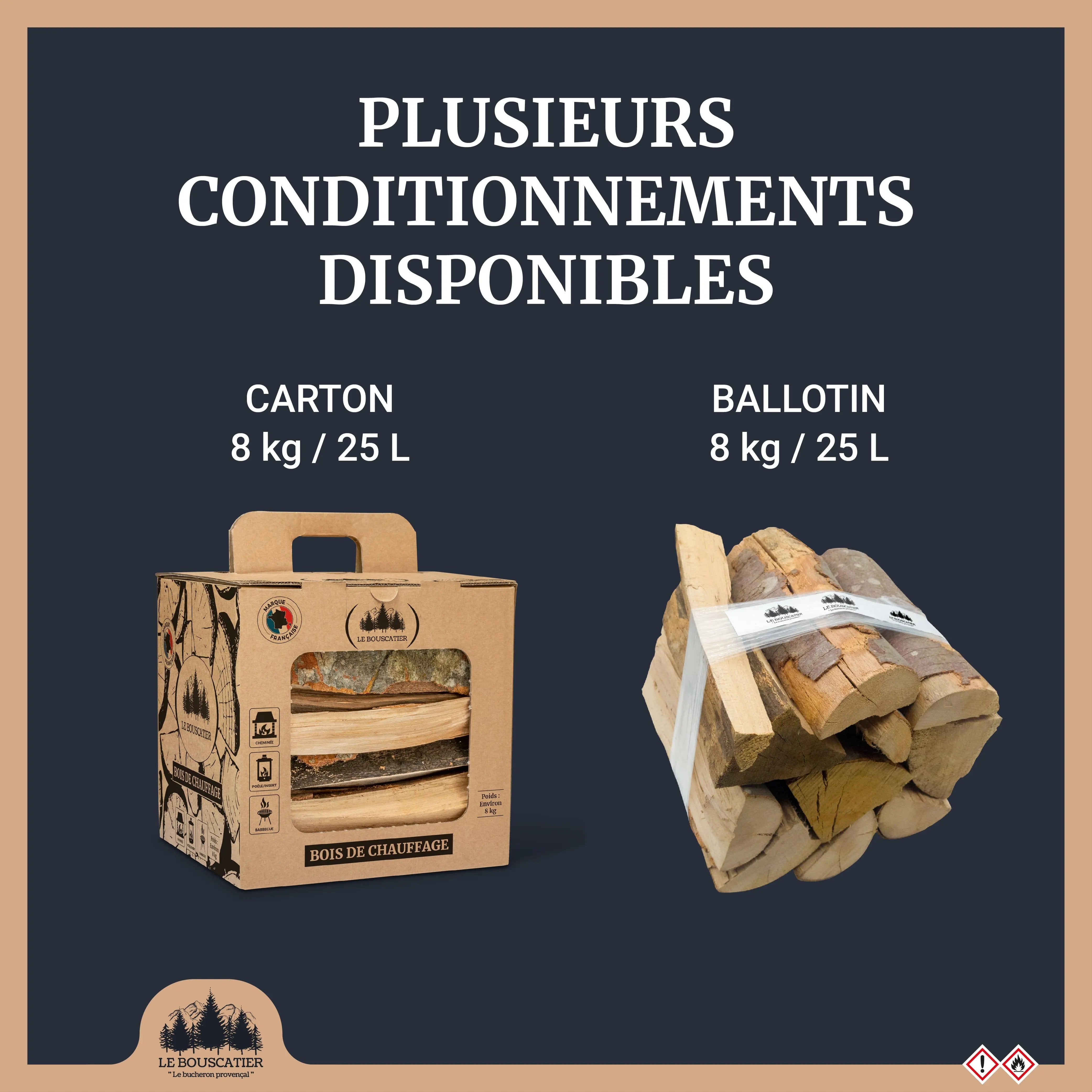 25 L - Bois de chauffage Le Bouscatier " Le bucheron provençal "