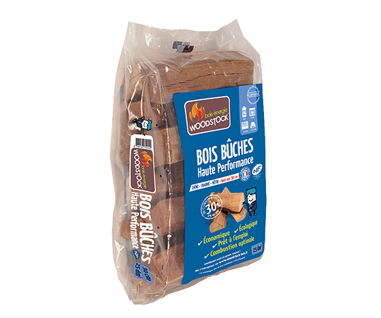 Les bûches à haut rendement Poussière-bois-de-chauffage