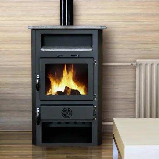 Poêle à bois avec chaudière MBS Thermo In Poussière-bois-de-chauffage