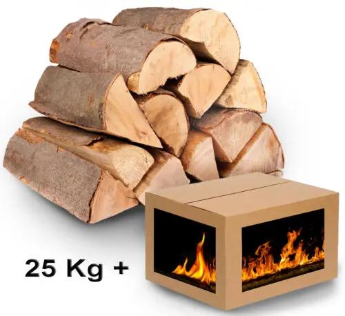 BOIS DE CHEMINEE HÊTRE BRONZE BOIS DE HÊTRE sec prêt à l'emploi 25-Kg / 25cm de bûches Poussière-bois-de-chauffage