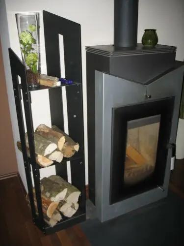 Étagère pour bois de cheminée Étagère pour bois de poêle Étagère pour poêle Accessoires pour poêle Poussière-bois-de-chauffage