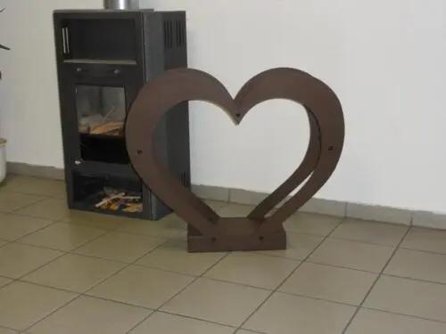 Étagère à bois pour poêle à bois Étagère à bois design Étagère pour poêle à bois HERZ-cort-effect Poussière-bois-de-chauffage