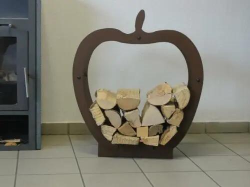 Étagère à bois pour poêle Étagère à bois design Étagère pour poêle APFEL-cort-effect Poussière-bois-de-chauffage