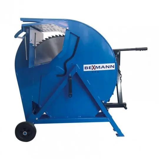 Scie circulaire Bexmann 700 à la prise de force du tracteur Poussière-bois-de-chauffage