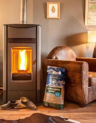 Granulés de bois EO2 - sac de 10 kg - DINplus Poussière-bois-de-chauffage