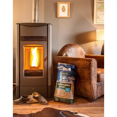 Granulés de bois EO2 - sac de 15kg - DINplus Poussière-bois-de-chauffage