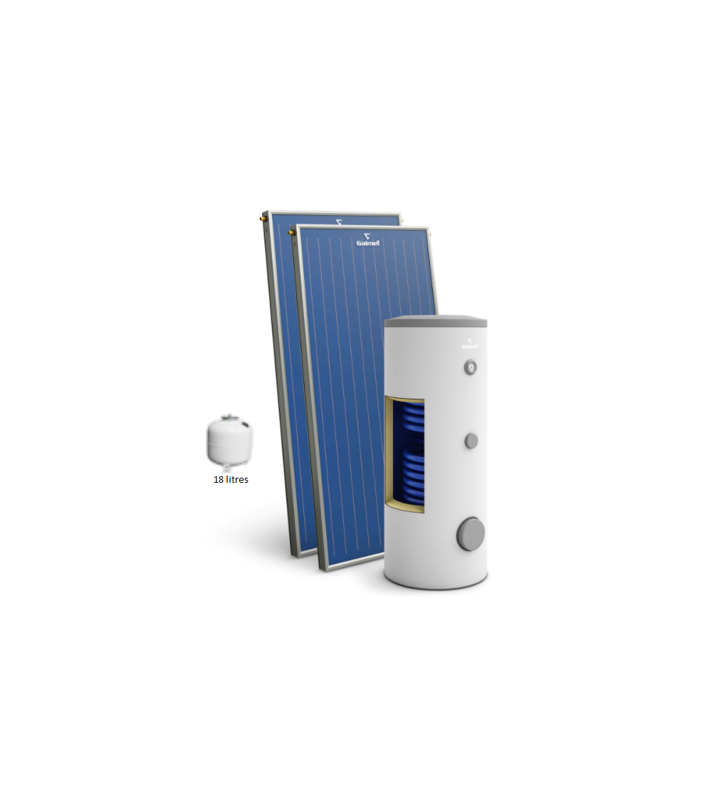 KIT CHAUFFE-EAU SOLAIRE 2 ECH 200L Poussière-bois-de-chauffage