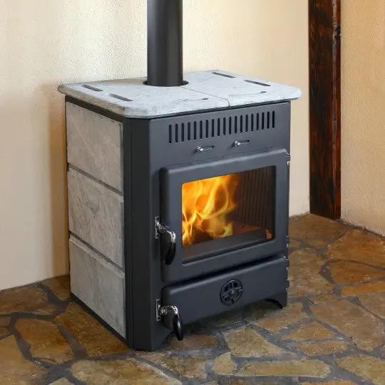 Poêle à bois à chaudière volcan thermique de 18 kW Poussière-bois-de-chauffage
