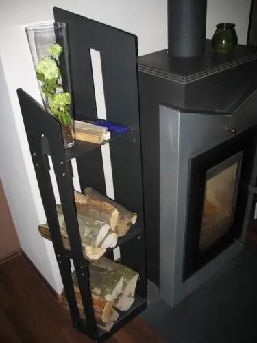 Étagère pour bois de cheminée Étagère pour bois de poêle Étagère pour poêle Accessoires pour poêle Poussière-bois-de-chauffage
