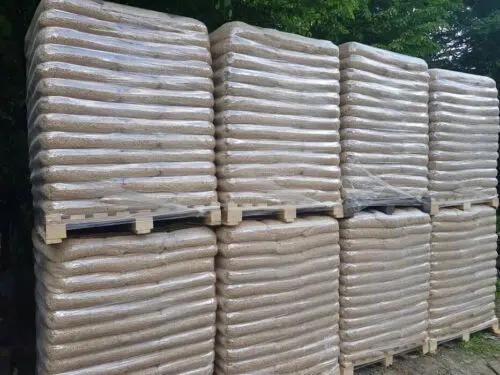 Pellets de bois en sac Pellets de chauffage Bois de chauffage 15kgx20=300kg palette classe A Poussière-bois-de-chauffage